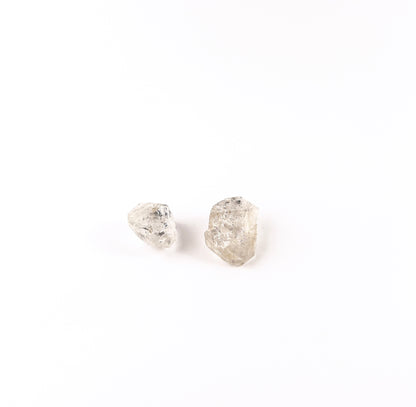 Authentic Herkimer Diamond rough crystals in 24–25mm size, ideal for collectors and handmade jewellery components requiring undrilled stones.