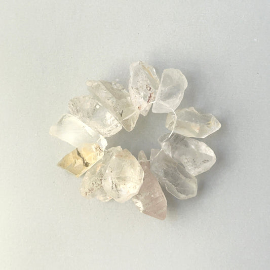 Large rough drilled Herkimer Diamond beads 25-30mm for statement pendants