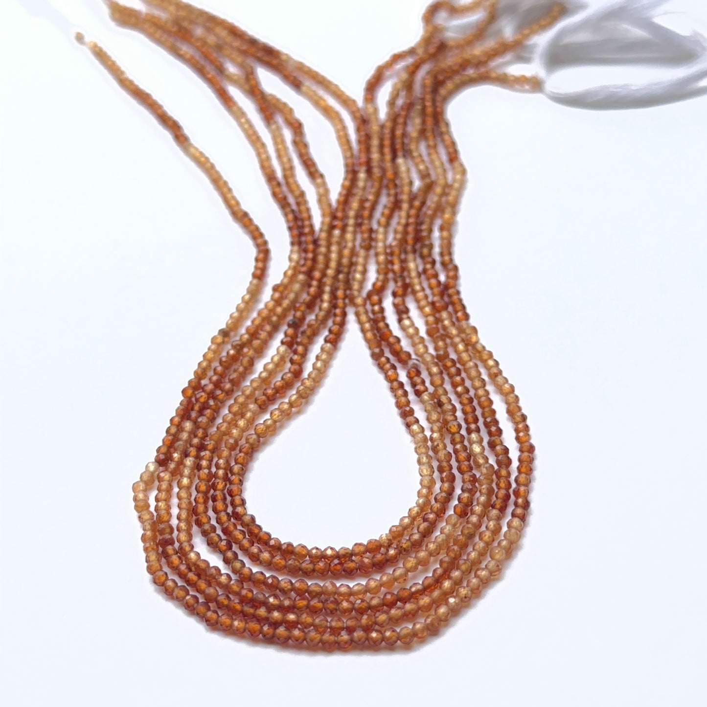 hessonite faceted rondelle 2.2mm gemstone.