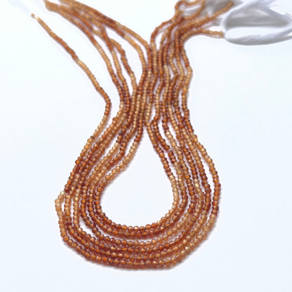 hessonite faceted rondelle 2.2mm gemstone.