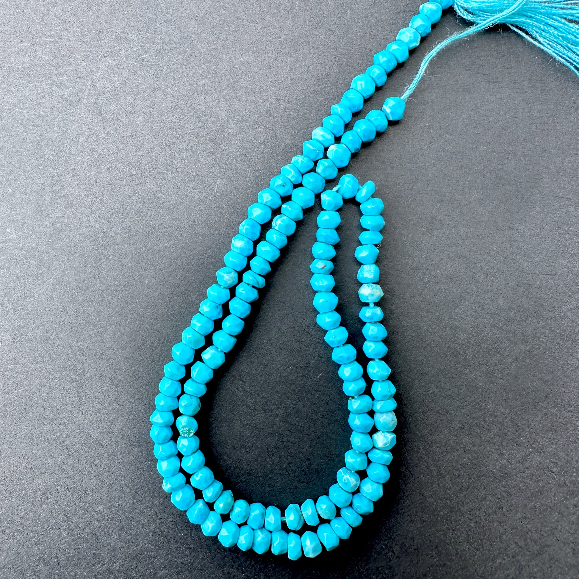 Handmade jewellery components featuring Howlite Turquoise beads with consistent size and polished finish.