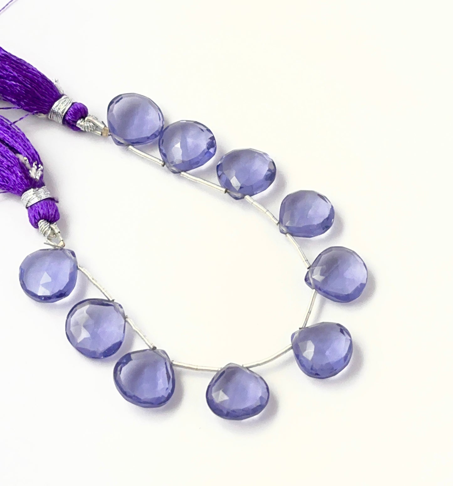 Authentic hydro briolette beads with high sparkle and clean finish, ideal gemstone beads for professional jewellery.