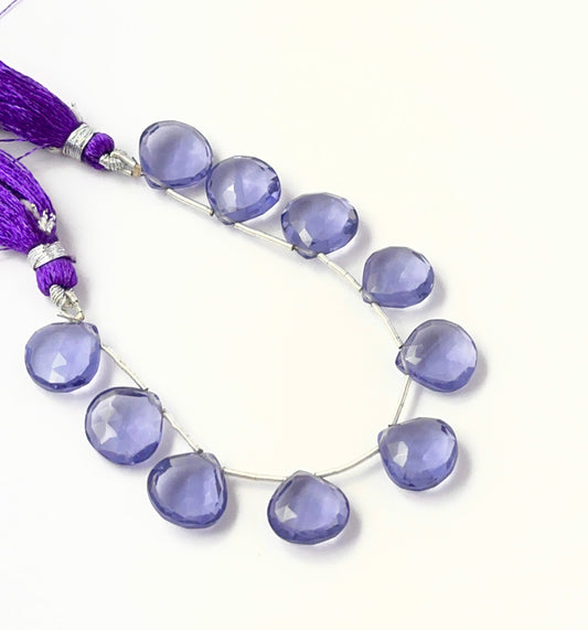 Authentic hydro briolette beads with high sparkle and clean finish, ideal gemstone beads for professional jewellery.