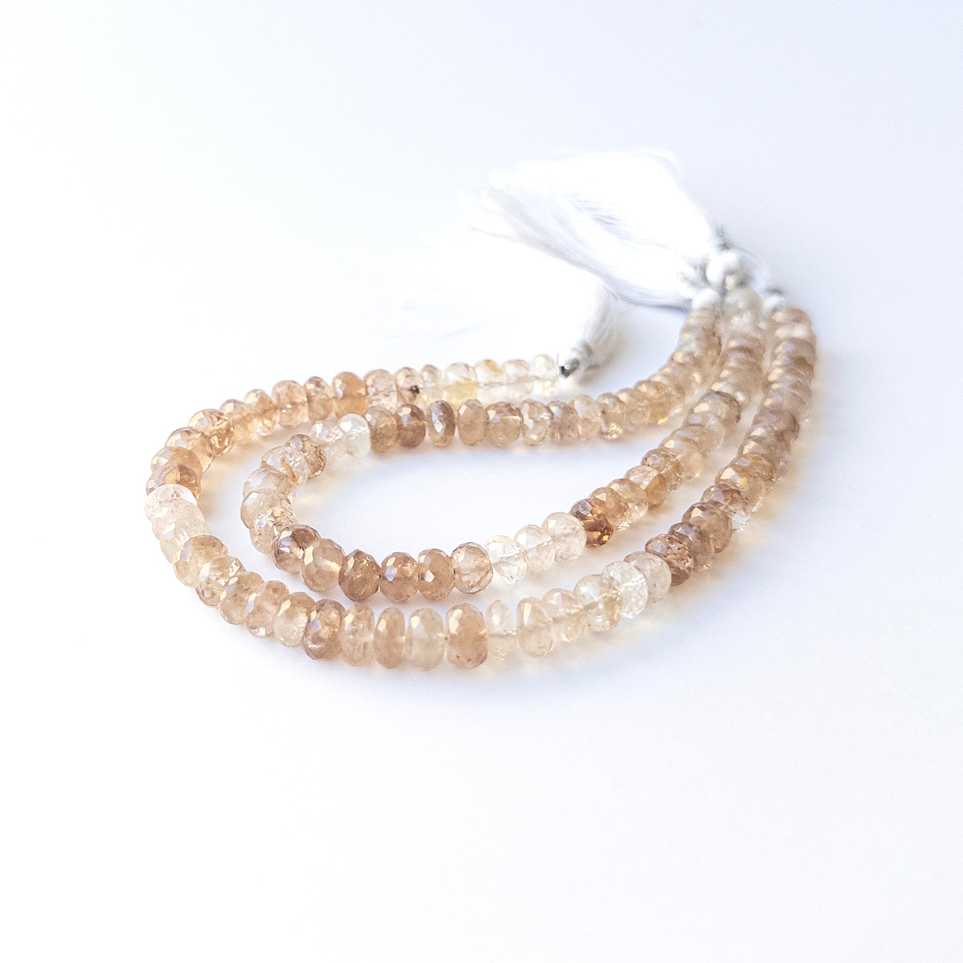 Premium Imperial Topaz stone beads with fine faceting, perfect for elegant handmade jewellery.