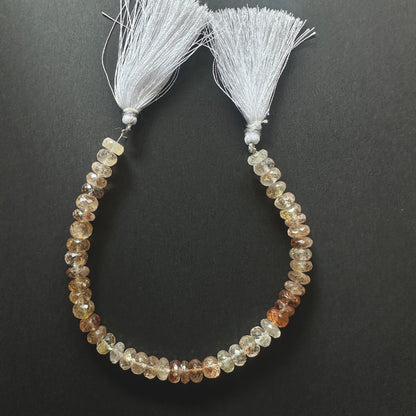 Imperial Topaz | Faceted Rondelle|  8-8.5mm Bead Size | 23cm Strand Length