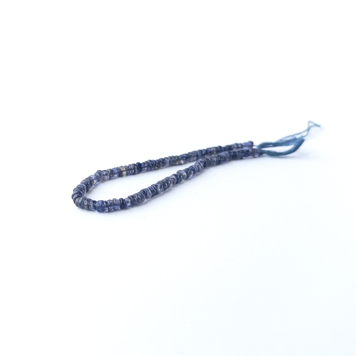 Genuine Iolite smooth wheel stone beads with a polished finish ideal for gemstone beads for DIY jewellery making.