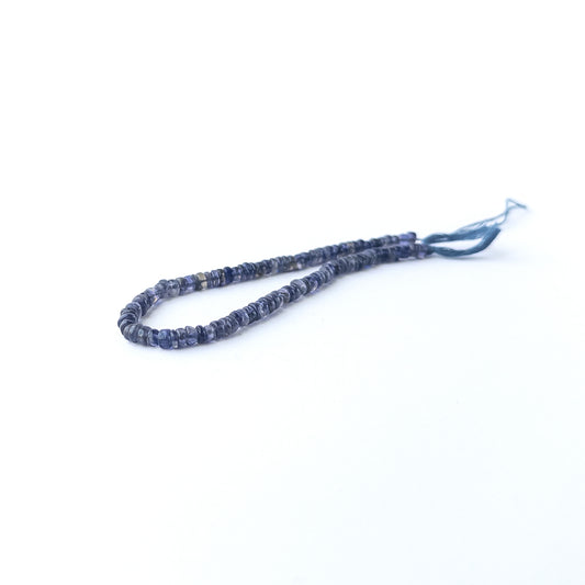 Genuine Iolite smooth wheel stone beads with a polished finish ideal for gemstone beads for DIY jewellery making.