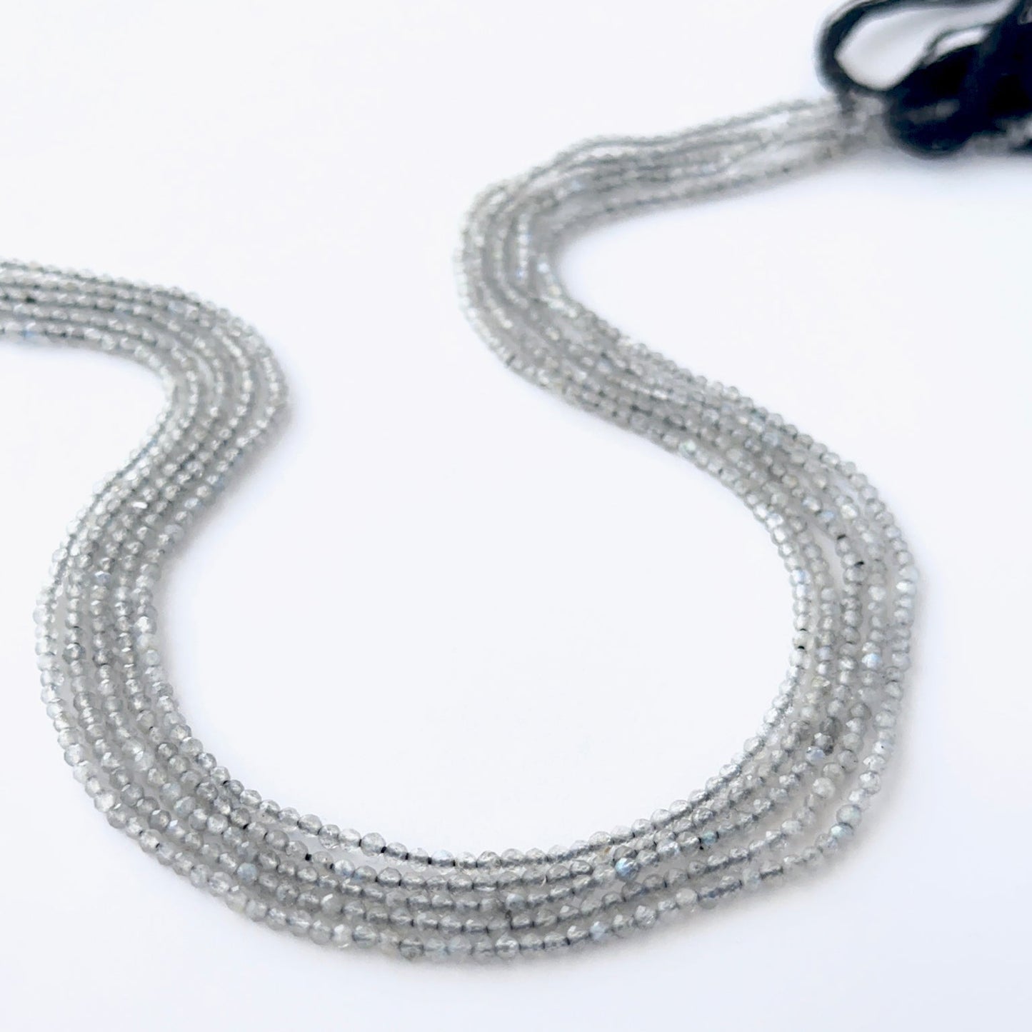 Labradorite rondelle beads with natural shimmer and fine faceting for creative jewellery designs