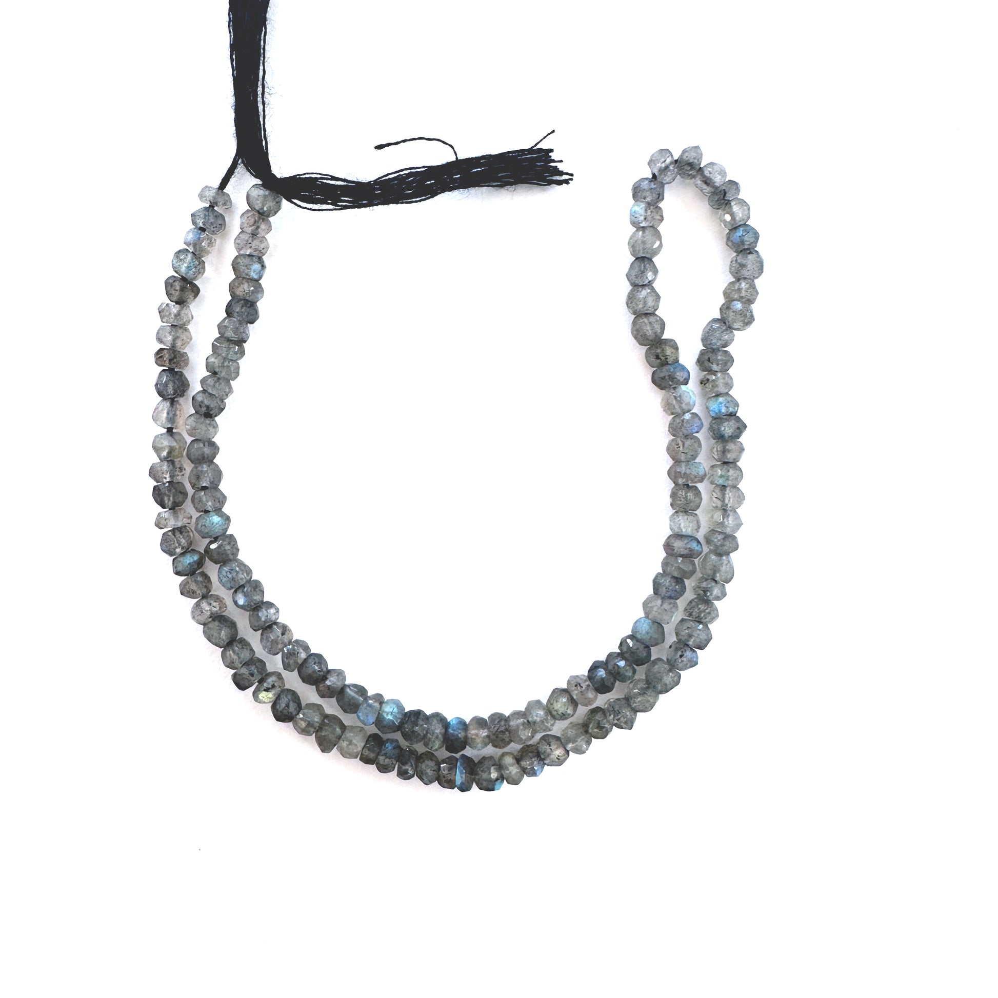 Natural gemstone beads in Labradorite, 3.7-4.1mm size, ideal for elegant DIY jewellery designs.