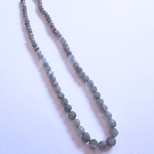 Natural gemstone beads featuring Labradorite with polished finish and shimmering colour play.