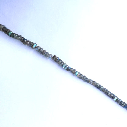 High-quality Labradorite rondelles with 0.5mm holes and consistent cut.