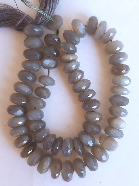 Labradorite | Faceted Rondelle  | 6.5-7.5mm Bead Size | 22cm Strand Length