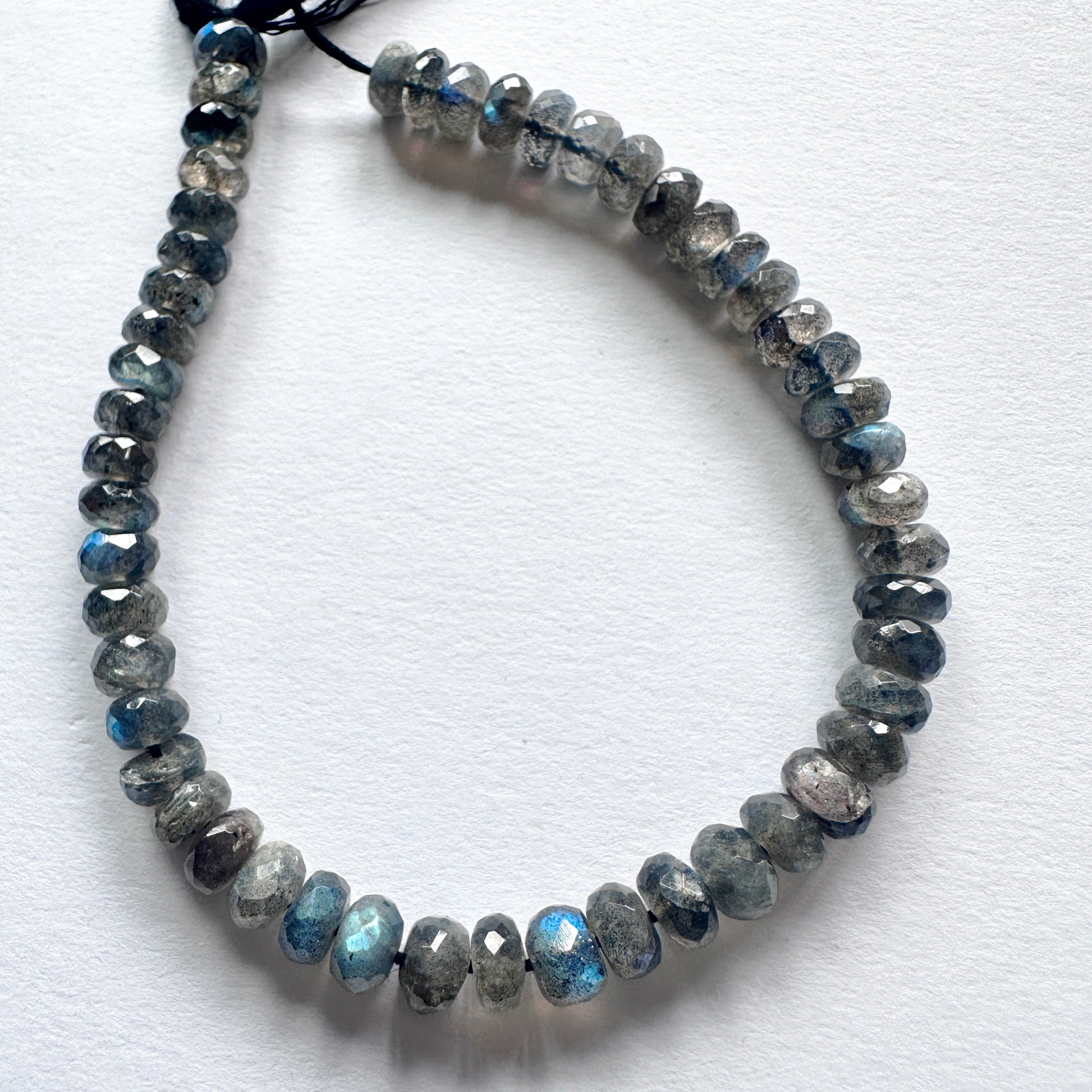 Natural gemstone beads featuring Labradorite with precision faceting and luminous colour play.