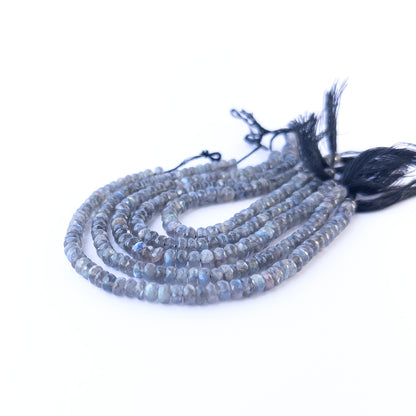 Labradorite | Faceted Rondelle | Various 5.3 to 6mm Bead Sizes | 19cm Strand Length