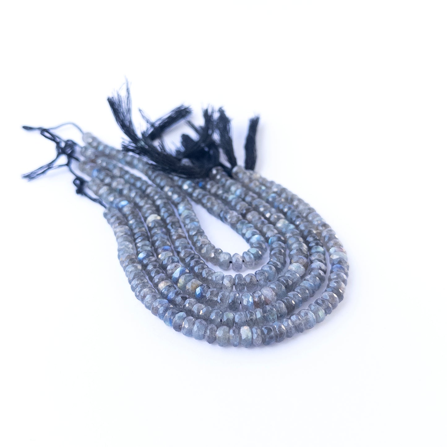 Labradorite | Faceted Rondelle | Various 5.3 to 6mm Bead Sizes | 19cm Strand Length