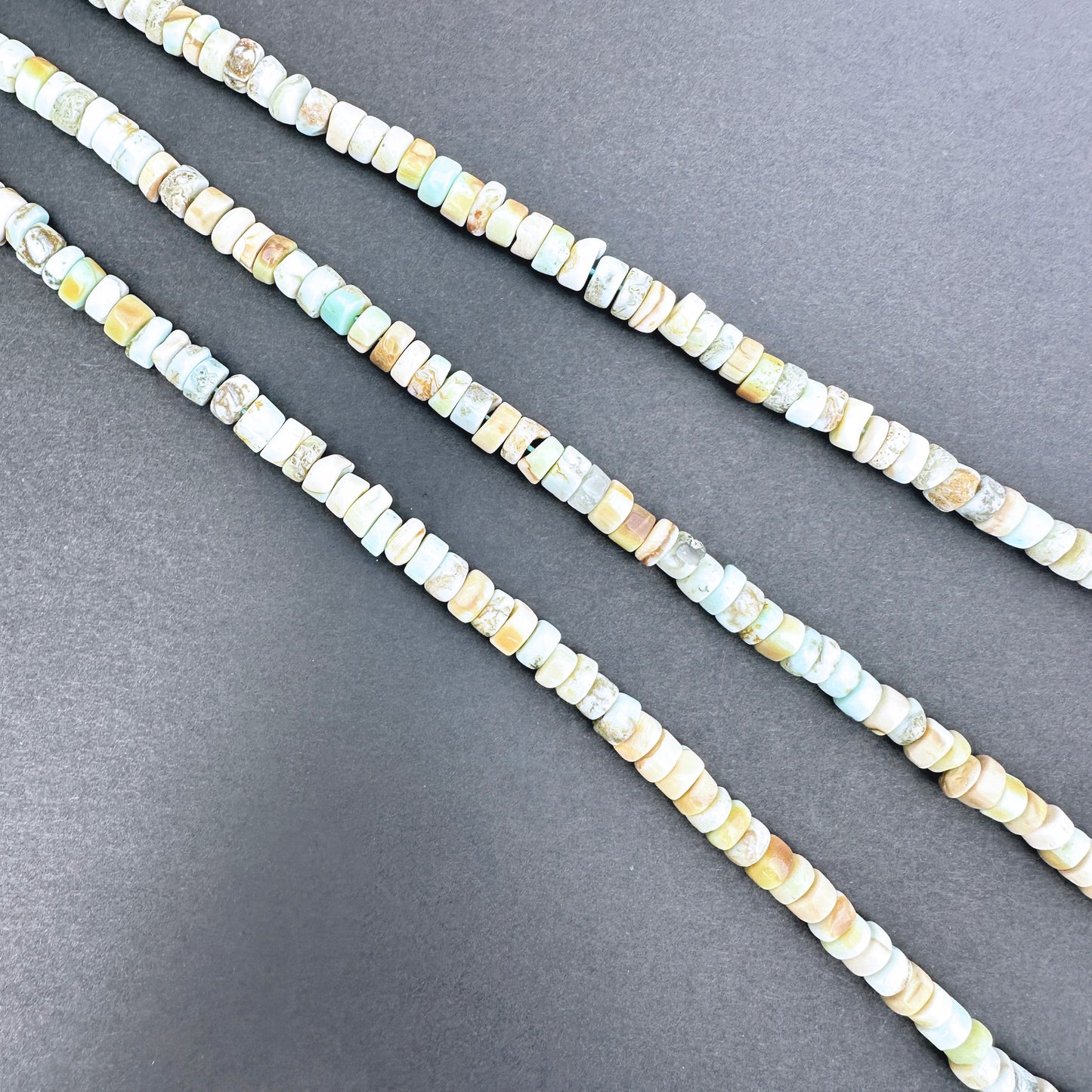 Handmade jewellery components featuring 6.5-7.0mm Larimar stone beads.