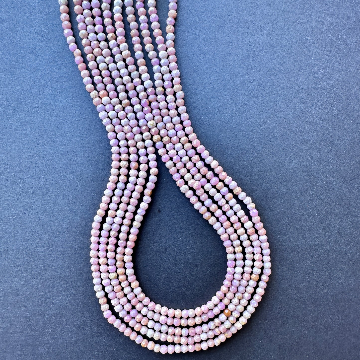 Lavender Opal | Faceted Rondelle | 2.2mm Bead Size | 32cm Strand Length