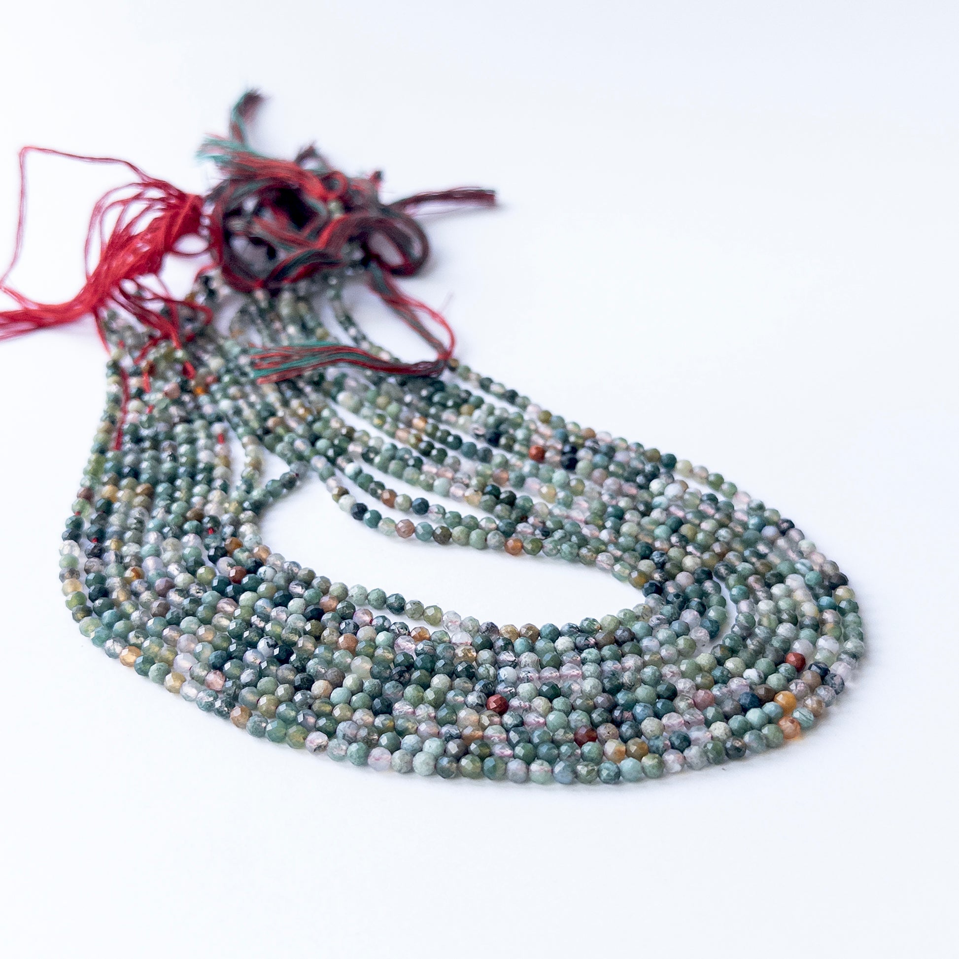 Authentic Mixed Agate stone beads with faceted rondelle cut, ideal for DIY jewellery makers seeking high‑quality gemstone components.