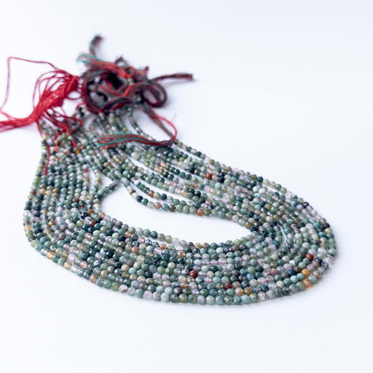 Authentic Mixed Agate stone beads with faceted rondelle cut, ideal for DIY jewellery makers seeking high‑quality gemstone components.