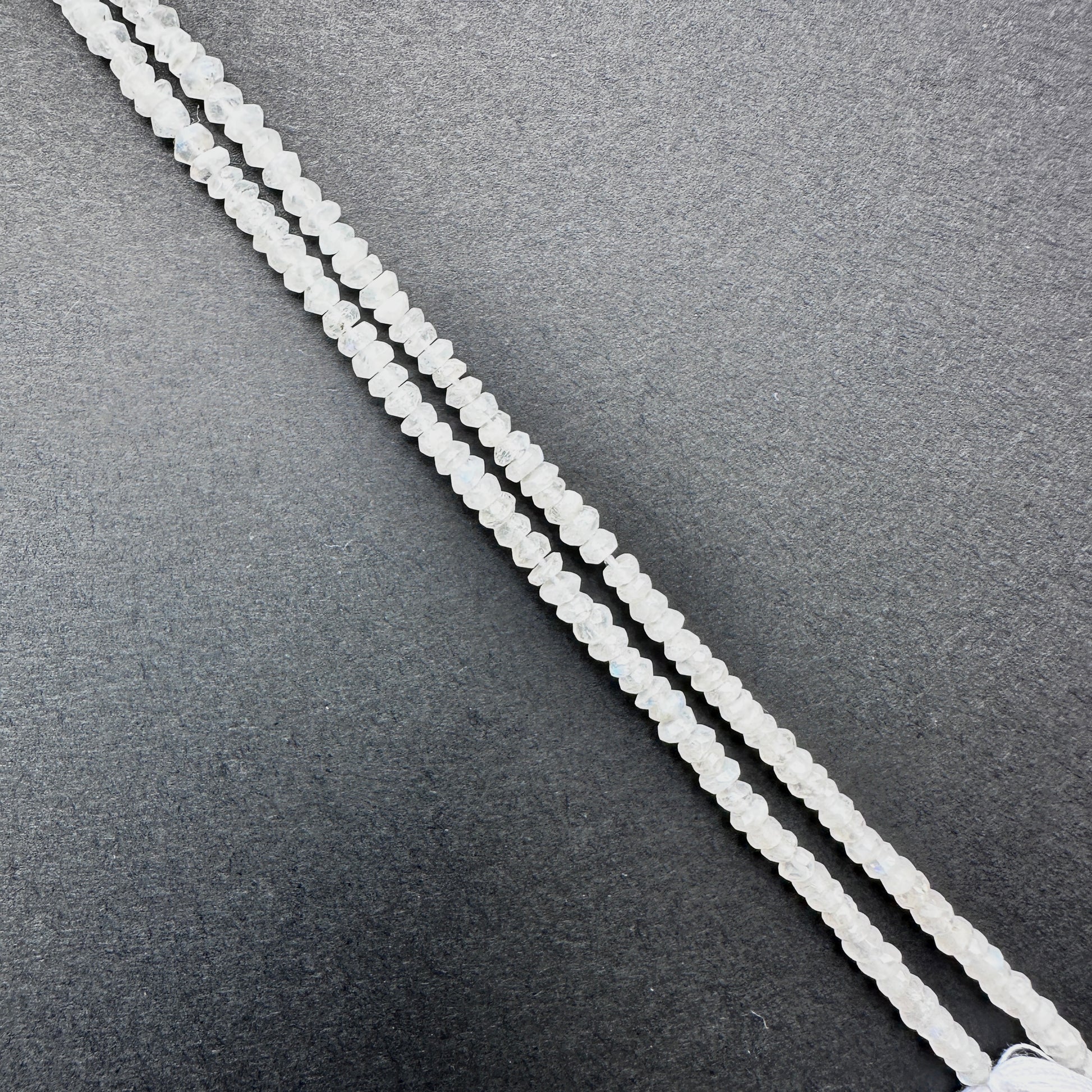 Handmade jewellery components featuring Moonstone beads with consistent size and luminous finish.