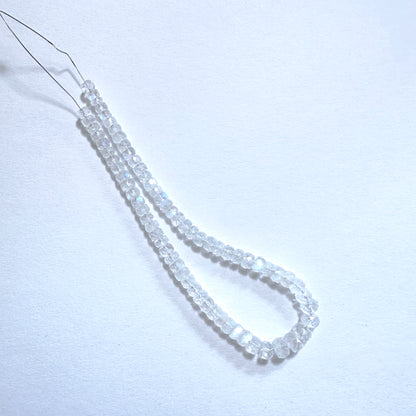 Australian gemstone bead supplier showcasing Moonstone beads with 0.5mm drill holes and consistent clarity.
