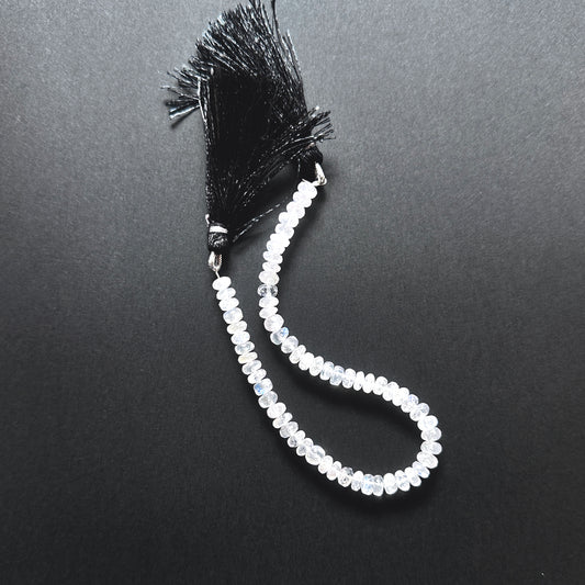 Natural gemstone beads featuring Moonstone with precision faceting and soft iridescent glow.
