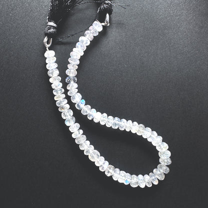 Handmade jewellery components made from Moonstone beads with 0.5mm drilled holes.