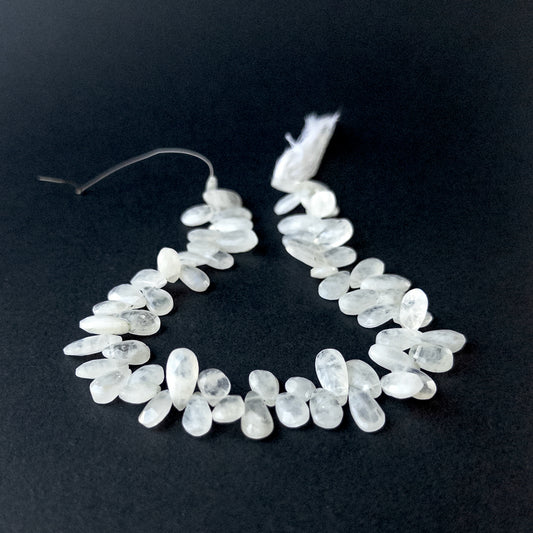 Genuine Rainbow Moonstone stone beads showcasing blue flash, fine faceting and premium jewellery quality.