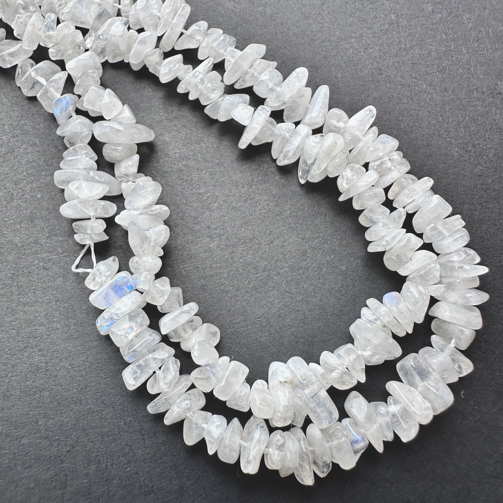 High-quality Moonstone natural gemstone beads with luminous sheen and clarity.