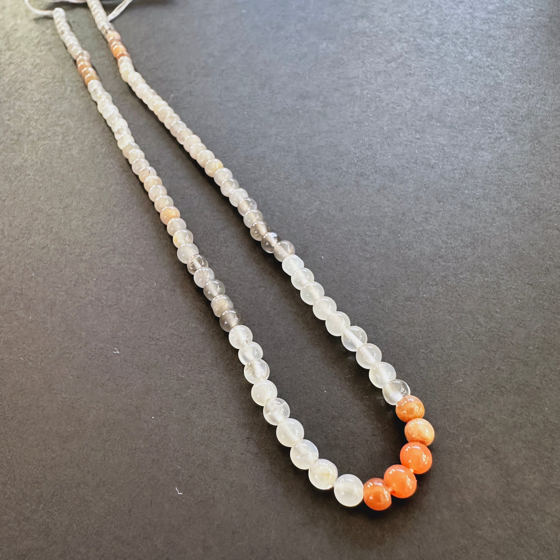Handmade jewellery components featuring 3.6mm Moonstone stone beads.