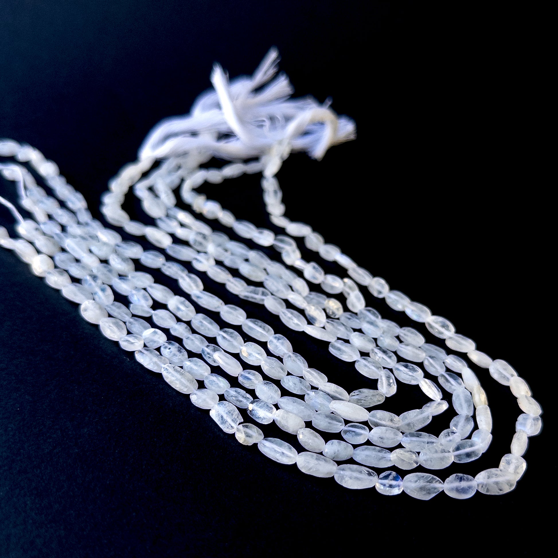 Authentic moonstone gemstone beads with polished smooth tumble cuts, ideal for handmade jewellery components.