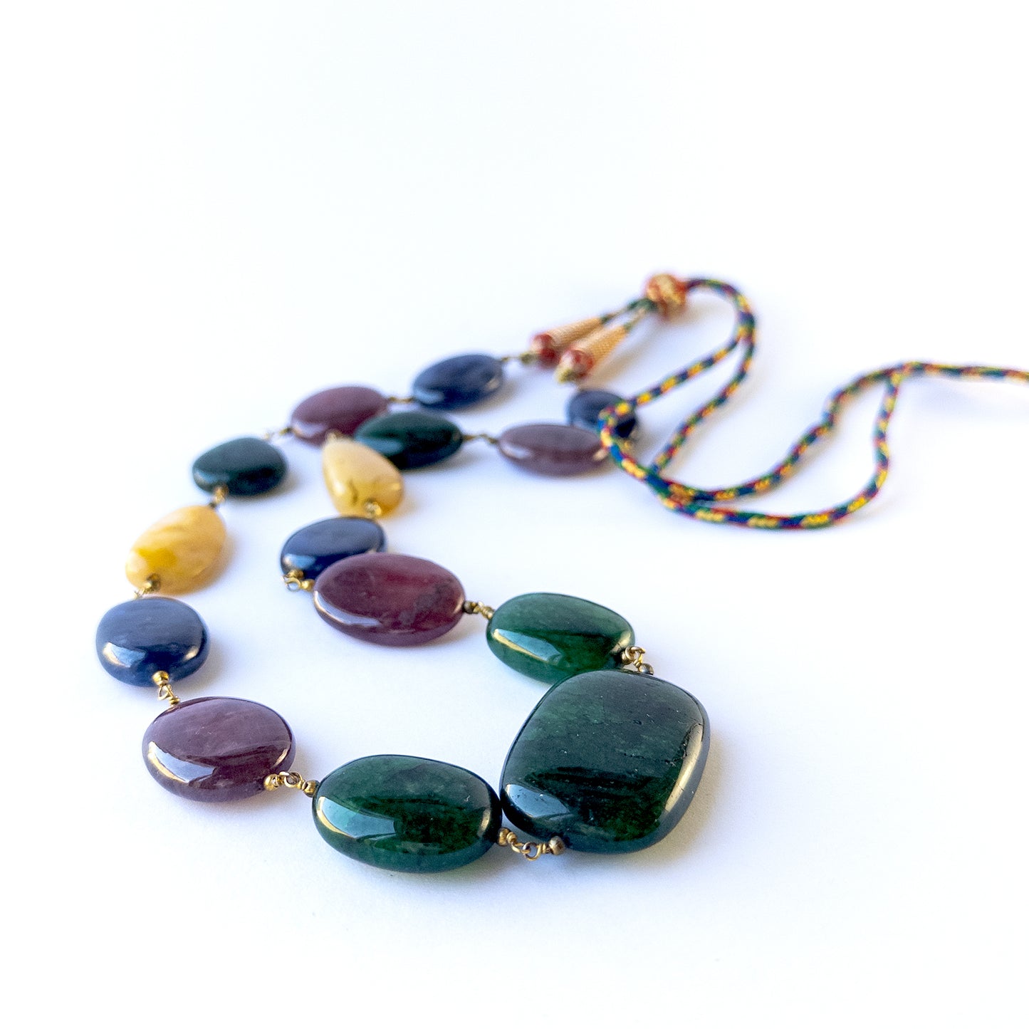 High quality Multi Precious smooth tumble beads in 12–24mm sizes, perfect for handmade jewellery components.