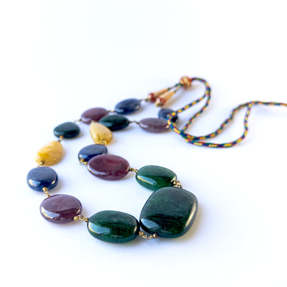 High quality Multi Precious smooth tumble beads in 12–24mm sizes, perfect for handmade jewellery components.