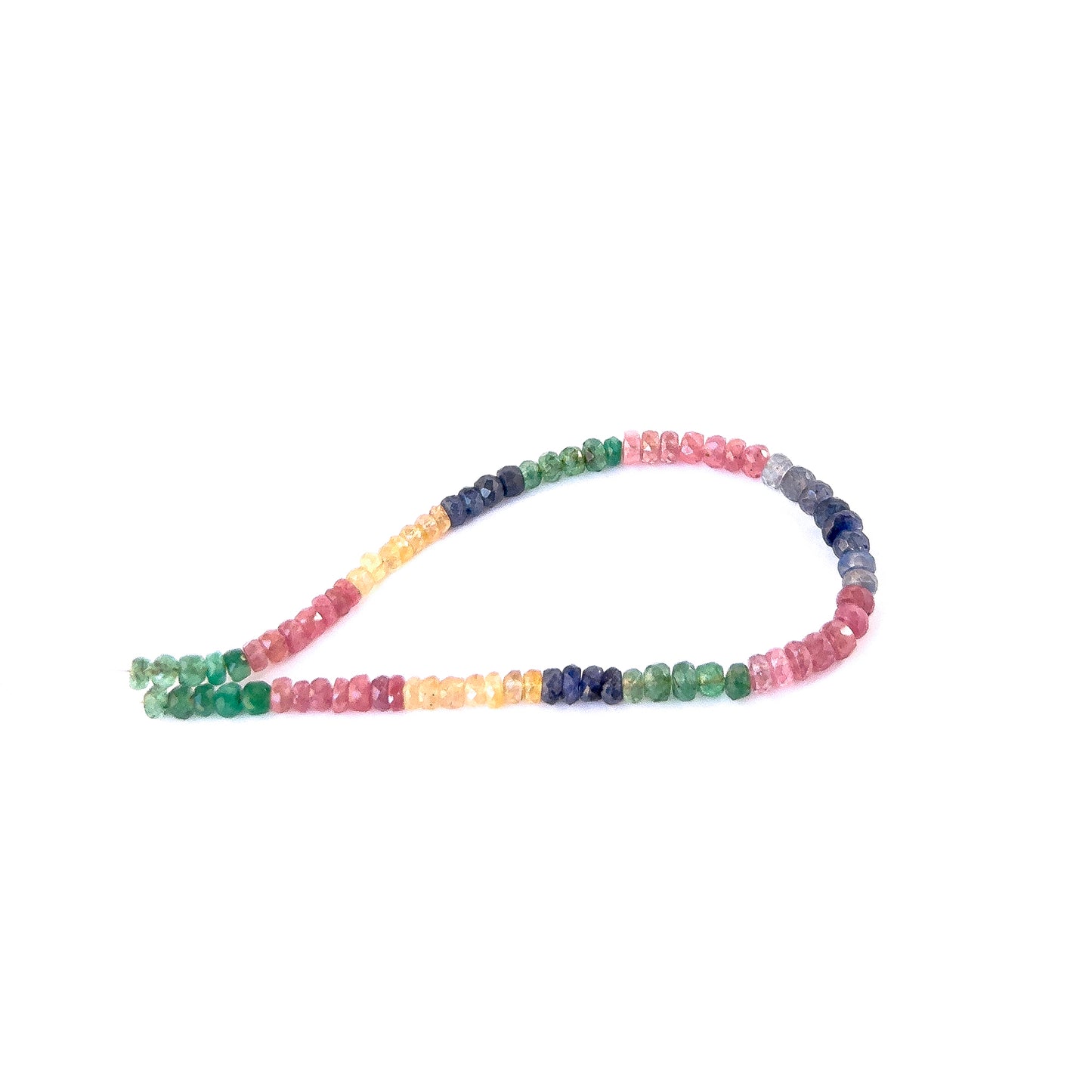High‑grade multi precious faceted rondelle beads perfect for artisan jewellery and gemstone crafting projects.