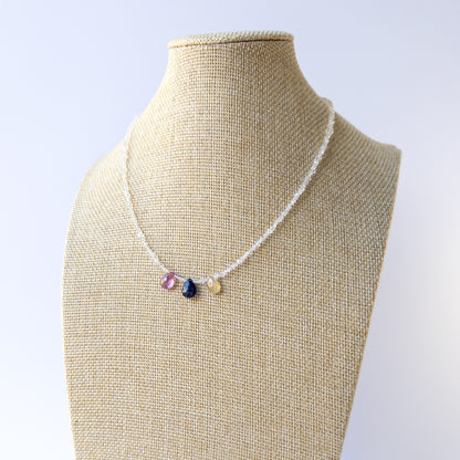 Genuine Precious Stone and Herkimer Diamond beads with sparkling faceted cuts, ideal for DIY gemstone jewellery.