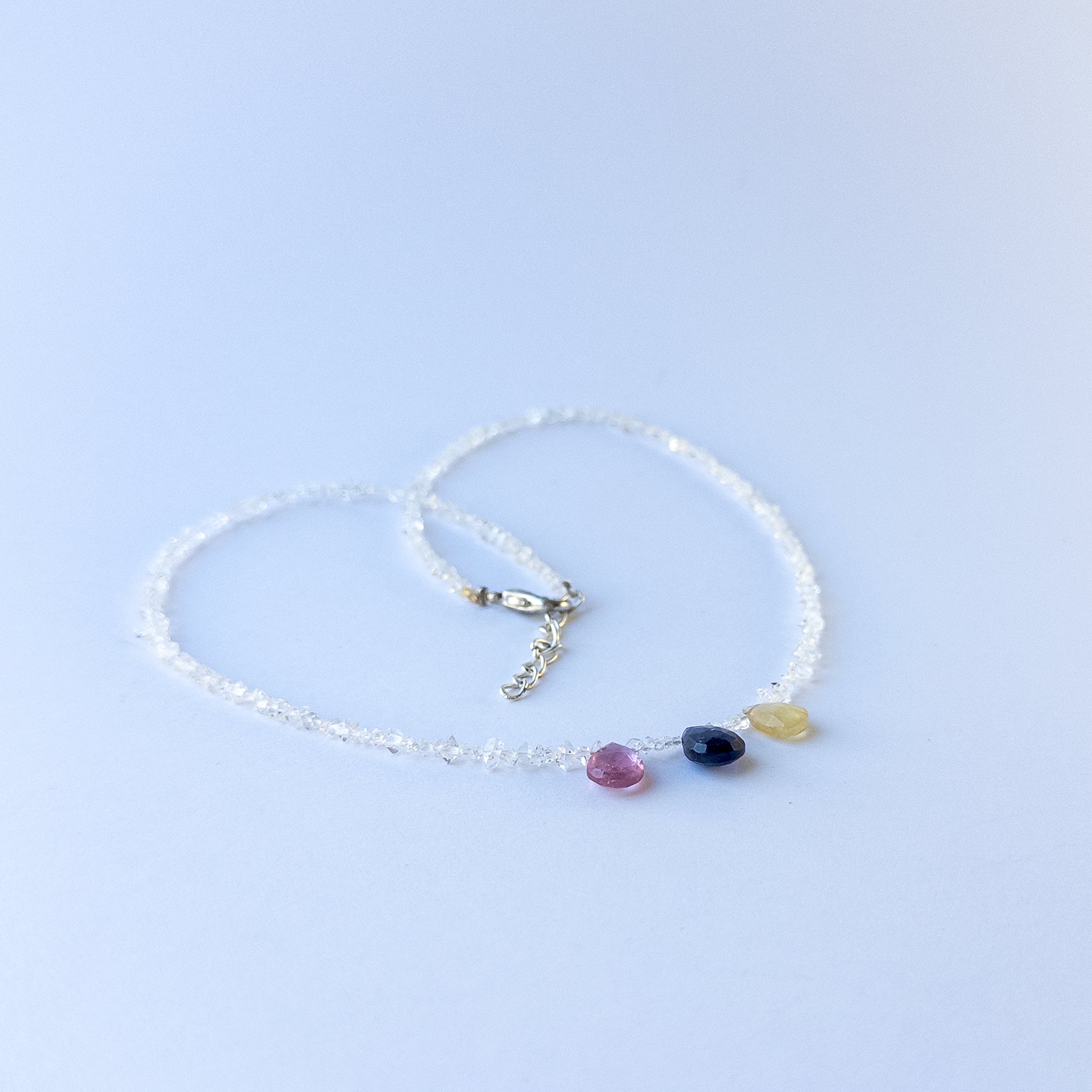 High quality faceted teardrop and chip beads in a 41cm strand, perfect for handmade gemstone jewellery components.