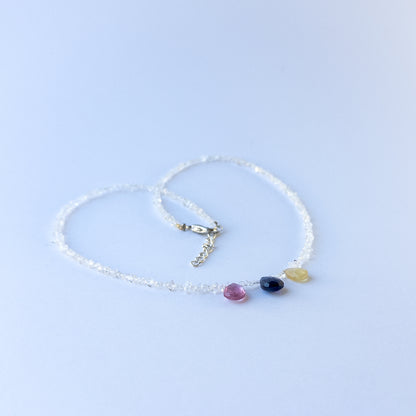 High quality faceted teardrop and chip beads in a 41cm strand, perfect for handmade gemstone jewellery components.