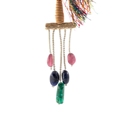 Multi precious smooth tumble stones sized 10–13mm in a 5‑piece set totalling 65 carats with polished natural colour.