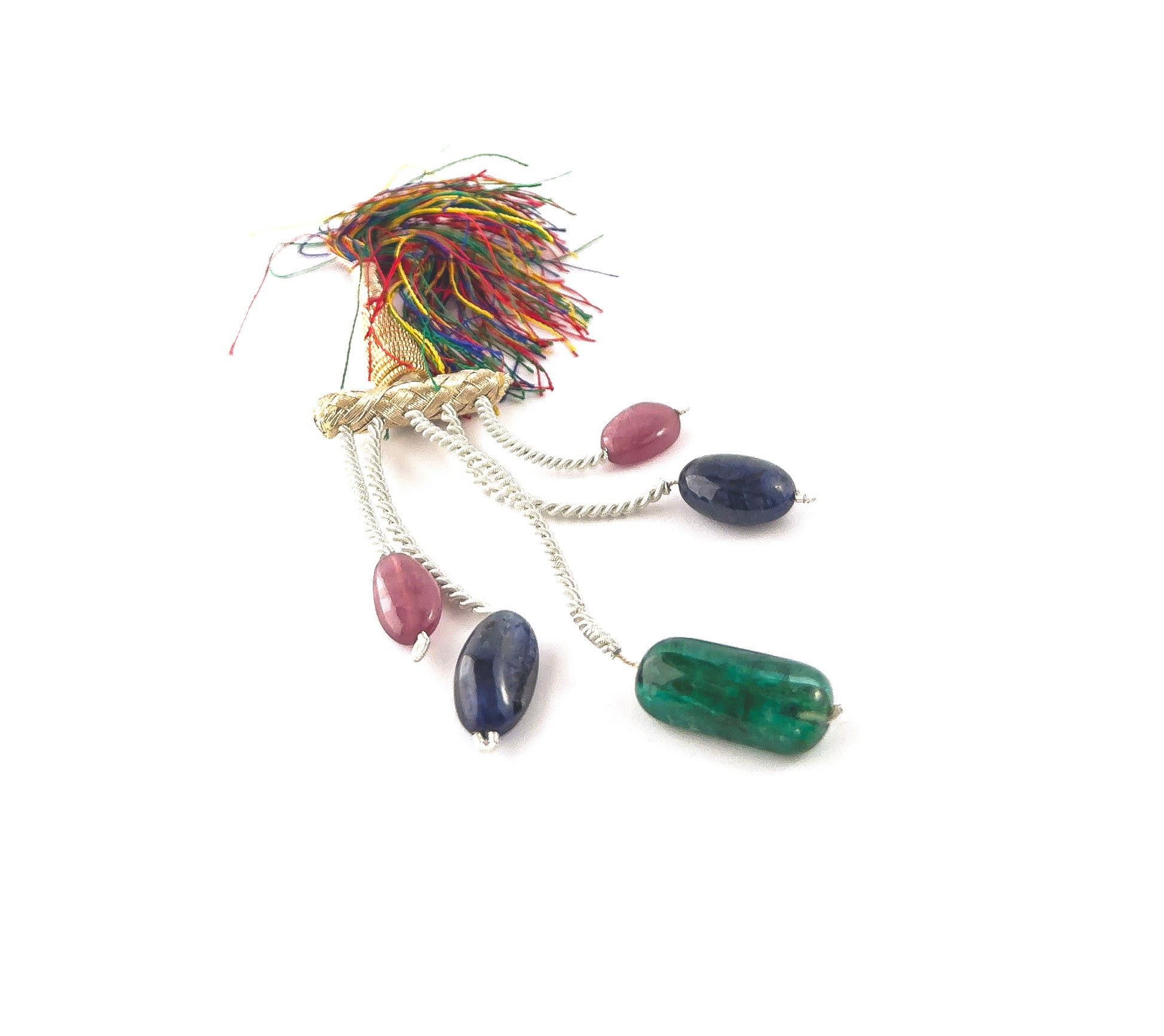 Smooth tumbled multi precious stones with natural shine and varied colour, sold as a 5‑piece 65‑carat set.
