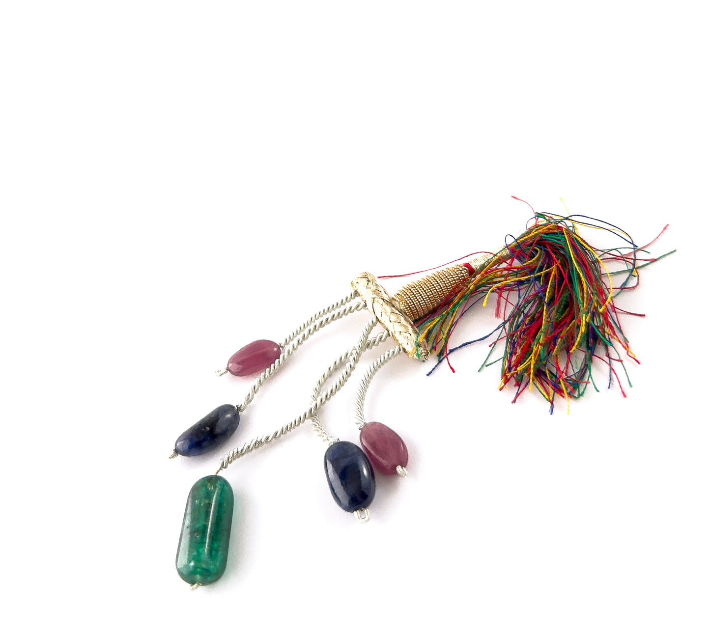 A selection of smooth tumbled precious gemstones showing warm, varied colours in a 65‑carat 5‑piece assortment.