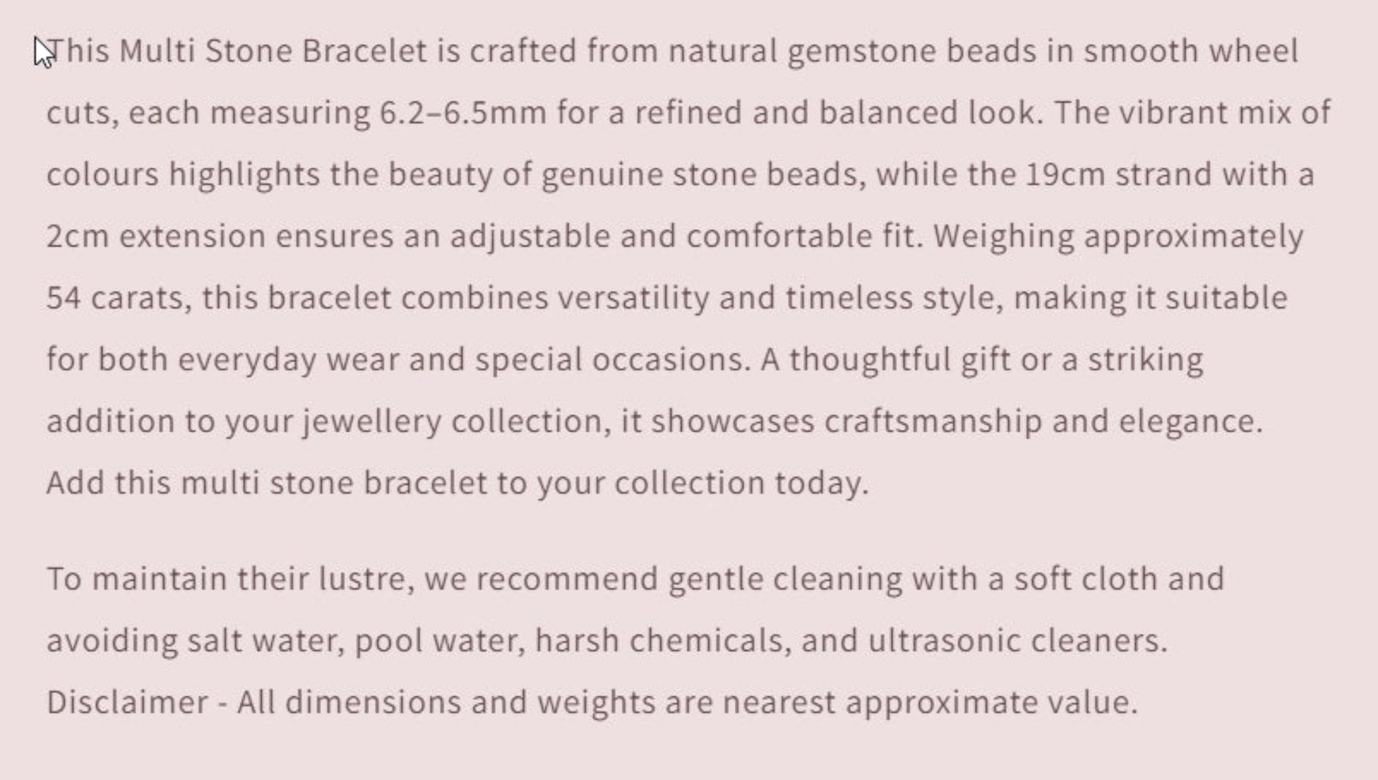 Text describing the product details of the gemstone beads , as seen on the Australian owned and trusted bead supplier, Melbourne Gemstone Beads.