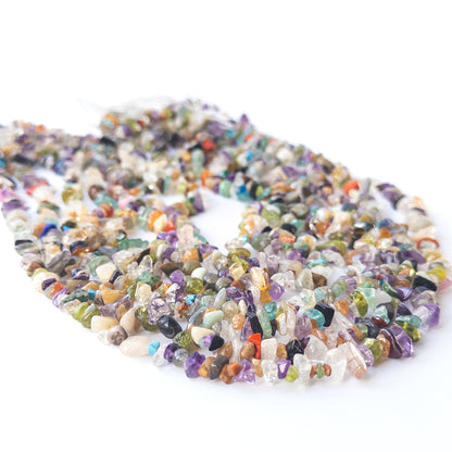 Authentic multi‑stone chip beads with varied colours and textures, ideal for DIY jewellery and beadwork.