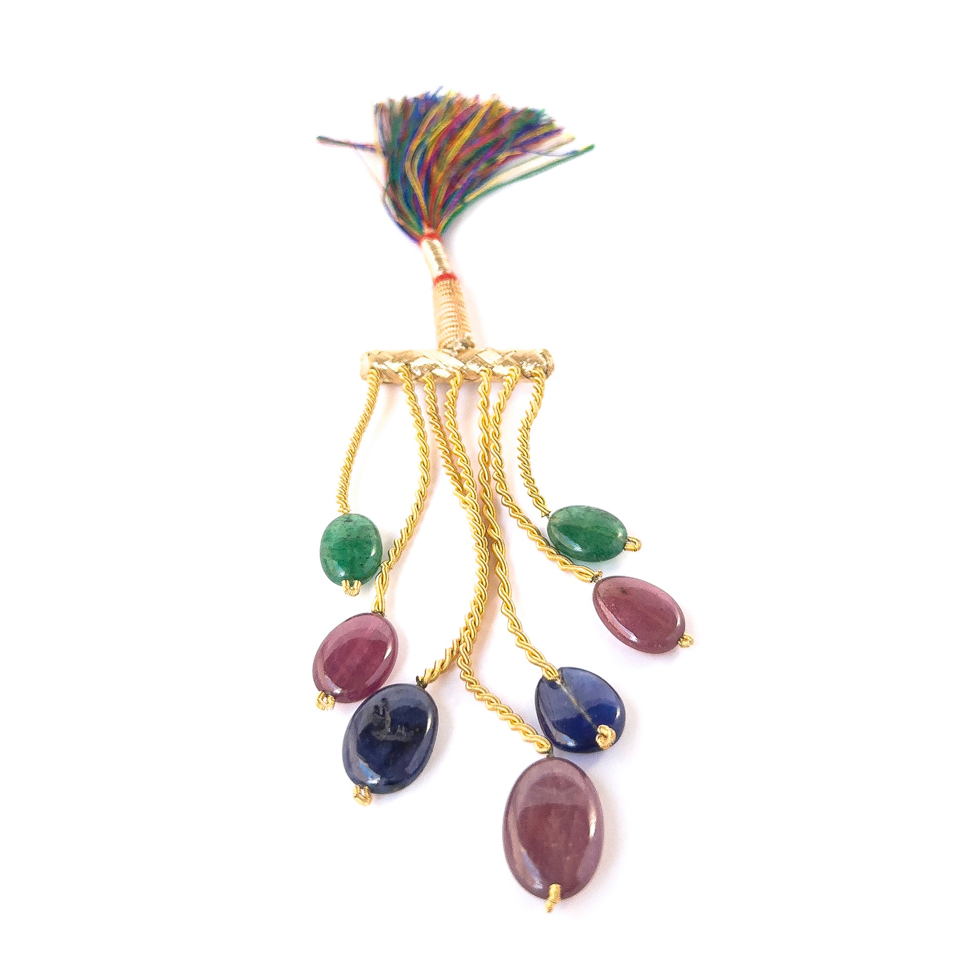 Vibrant Emerald, Ruby and Sapphire smooth oval gemstone beads arranged together for handmade jewellery components.