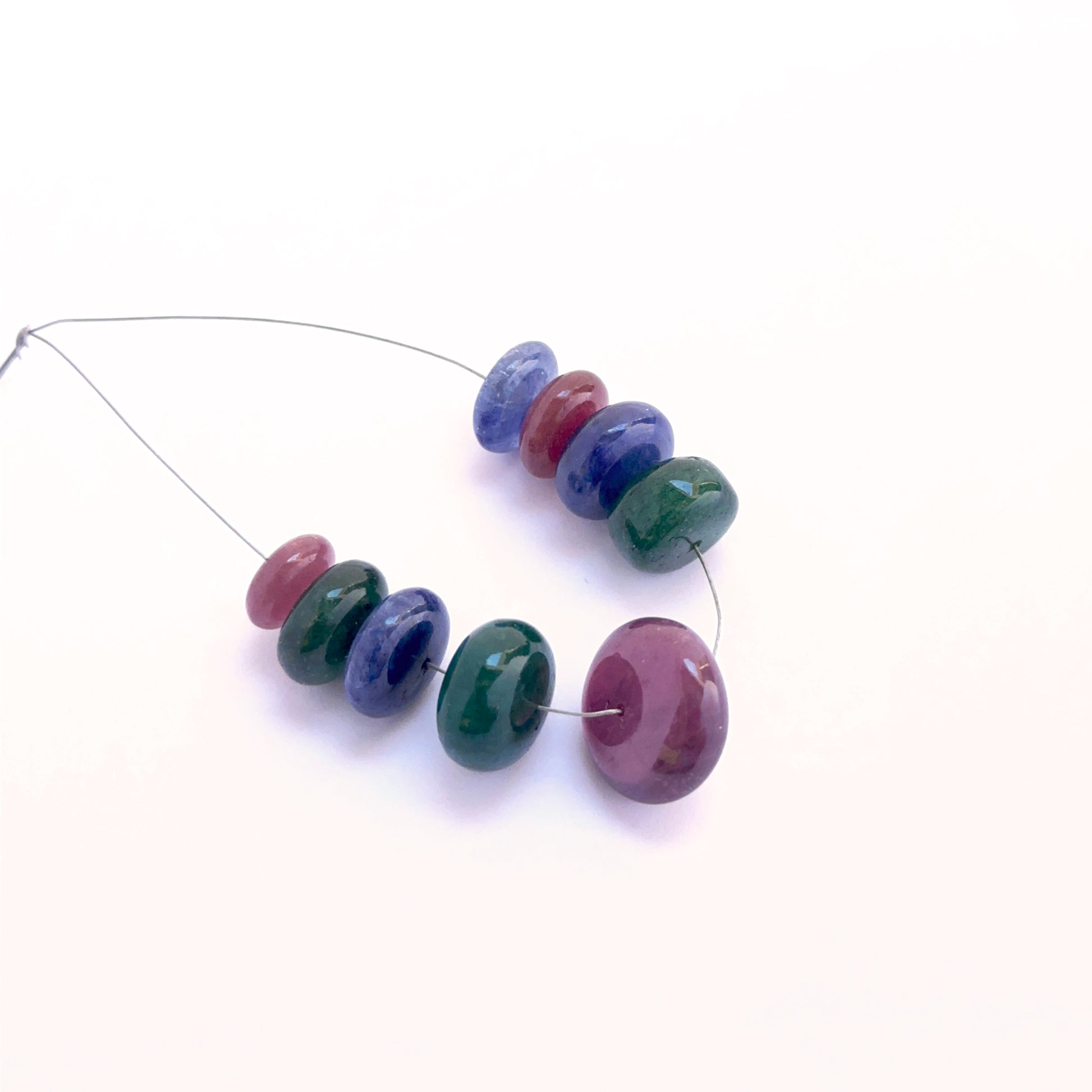 Multi stone smooth rondelle beads 9–15mm perfect for statement rings, bespoke settings and artisan designs.
