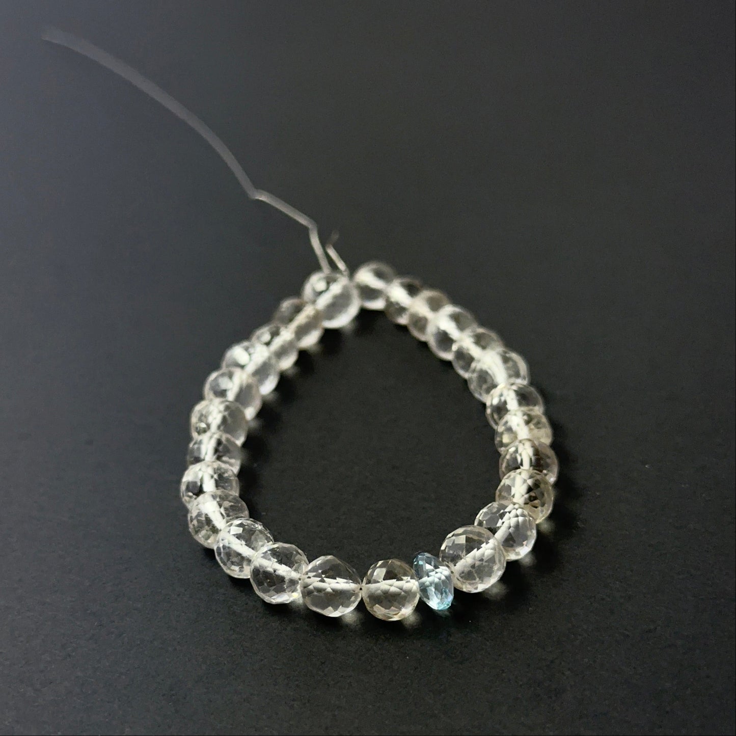Genuine rose quartz and aquamarine stone beads with bright faceted shine, ideal for gemstone beads for DIY jewellery.