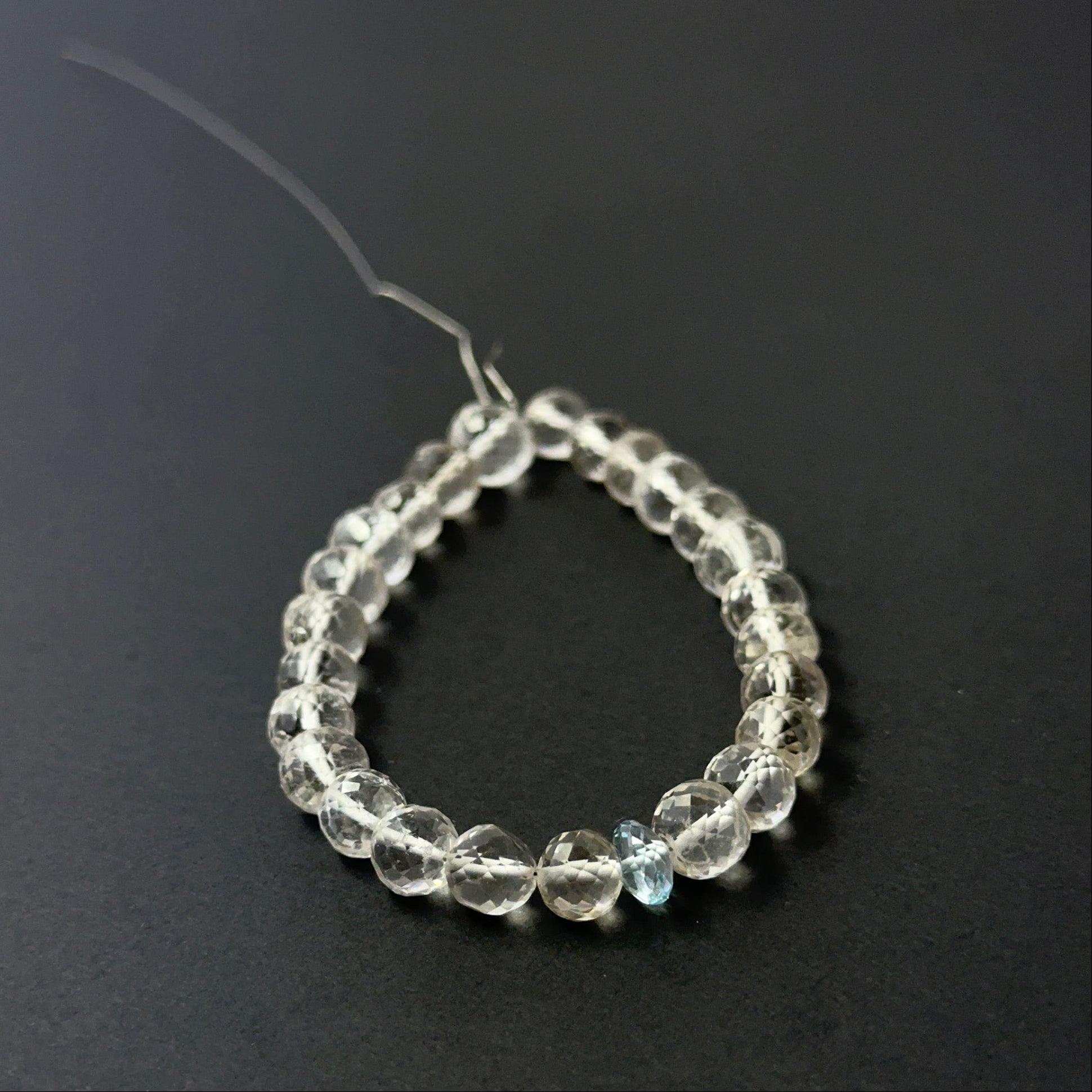 Genuine rose quartz and aquamarine stone beads with bright faceted shine, ideal for gemstone beads for DIY jewellery.