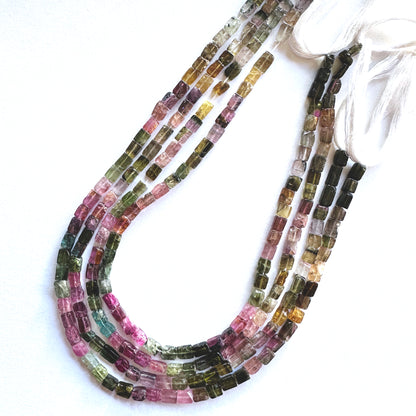 Australian gemstone bead supplier showcasing Multi Tourmaline beads with consistent sizing and smooth edges.