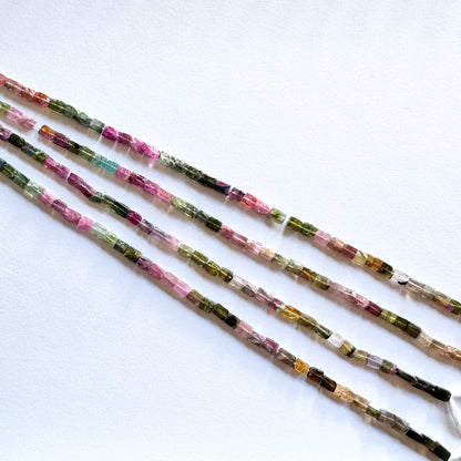 Handmade jewellery components Australia using Multi Tourmaline stone beads with 0.5mm drill holes.