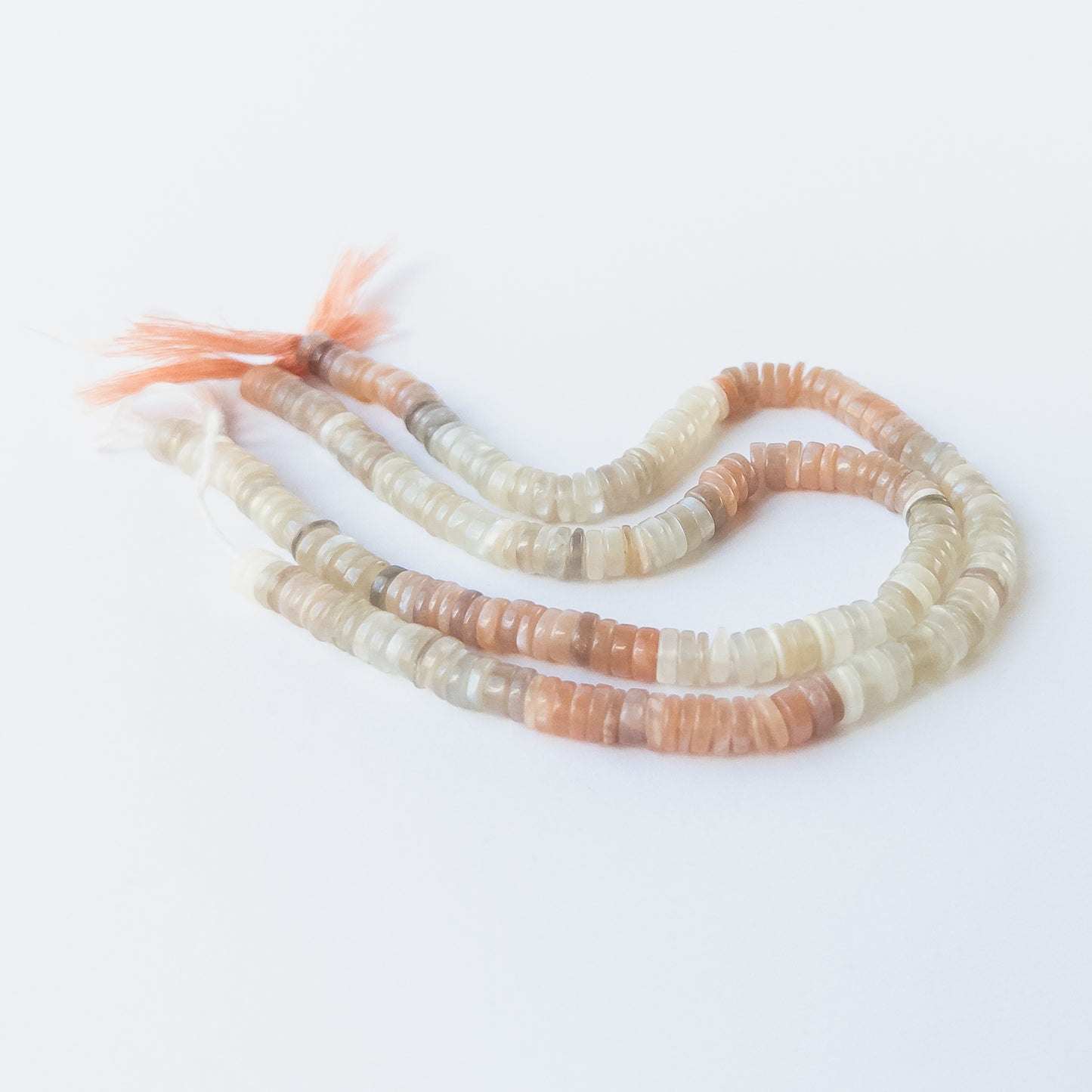 Muti Moonstone | Smooth Wheel | 5.1-6mm Bead Size | 23cm Strand Length
