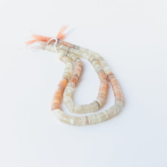Muti Moonstone | Smooth Wheel | 5.1-6mm Bead Size | 23cm Strand Length